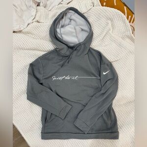 Nike Gray Fleece-Lined Hoodie